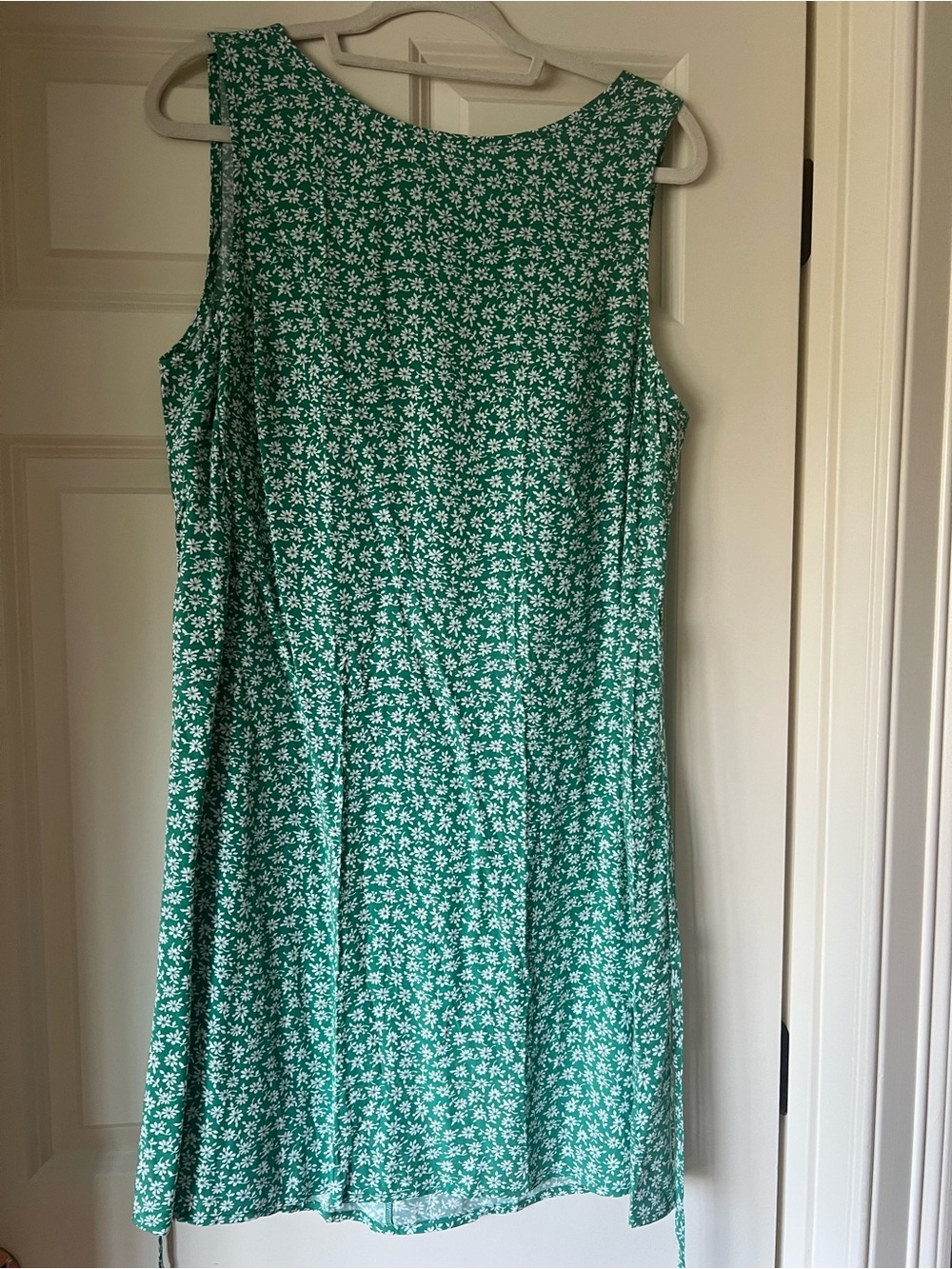 GAP Sleeveless Kelly Green Floral A-Line Dress